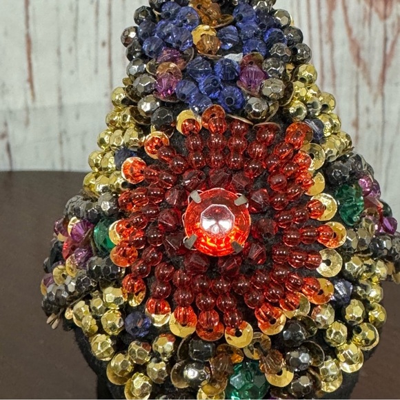 JEFFREY CAMPBELL EVA CROSS black suede platform pumps with sequins & Beads 6.5 - Picture 8 of 17